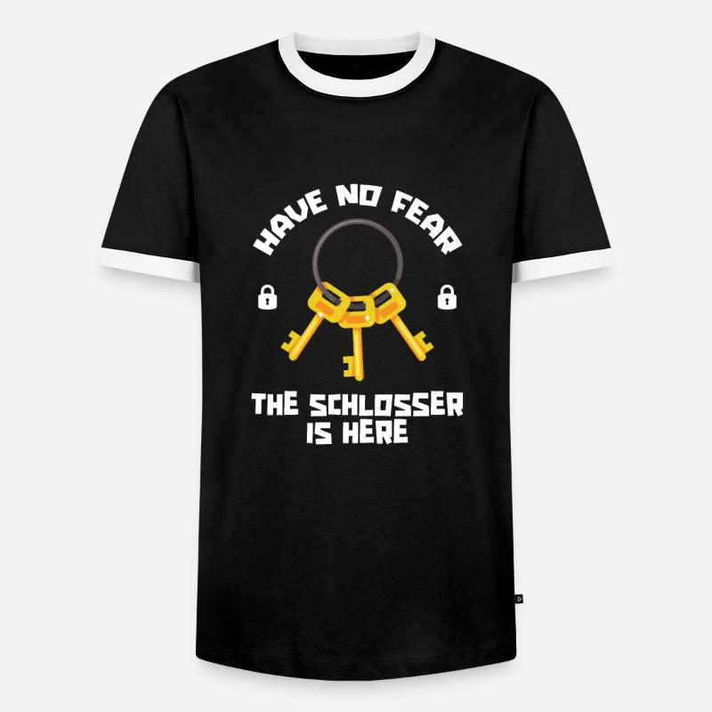 Blacksmith Metal Worker Locksmith - Men's Ringer Shirt - black/white