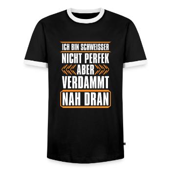 Schmied Metallbauer Schlosser - Männer Kontrast-T-Shirt - Schwarz/Weiß - Vorne - AI Model Female 172 light (172cm) & AI Model Male 178 light (178cm)