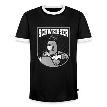 Schmied Metallbauer Schlosser - Männer Kontrast-T-Shirt - Schwarz/Weiß - Vorne - AI Model Female 172 light (172cm) & AI Model Male 178 light (178cm)