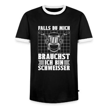 Schmied Metallbauer Schlosser - Männer Kontrast-T-Shirt - Schwarz/Weiß - Vorne - AI Model Female 172 light (172cm) & AI Model Male 178 light (178cm)