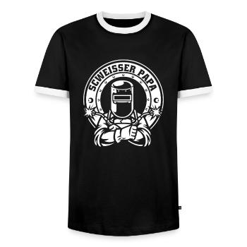 Schmied Metallbauer Schlosser - Männer Kontrast-T-Shirt - Schwarz/Weiß - Vorne - AI Model Female 172 light (172cm) & AI Model Male 178 light (178cm)