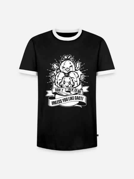 Kaktus Garten Kaktus - Männer Kontrast-T-Shirt - Schwarz/Weiß