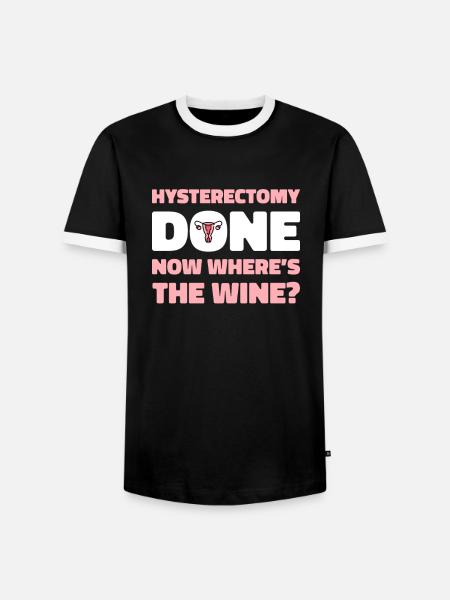 Hysterektomie Komisch - Männer Kontrast-T-Shirt - Schwarz/Weiß