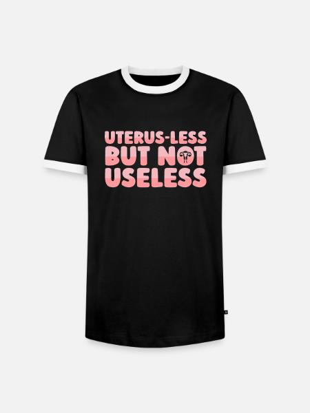 Hysterektomie Komisch - Männer Kontrast-T-Shirt - Schwarz/Weiß