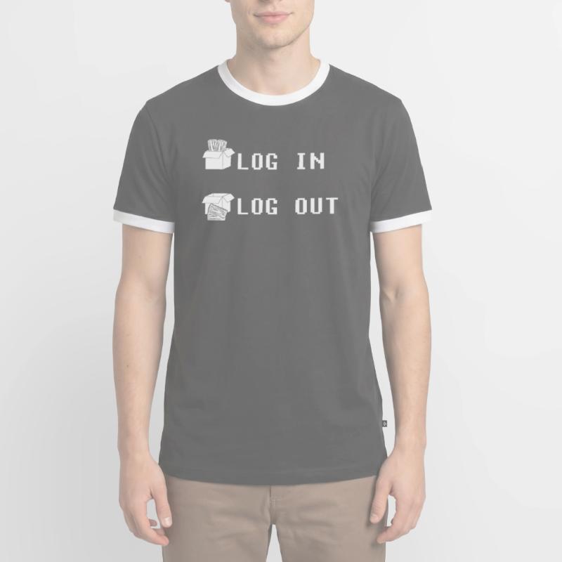 Entwickler Coder Programmierer Einloggen Coding Männer Kontrast-T-Shirt
