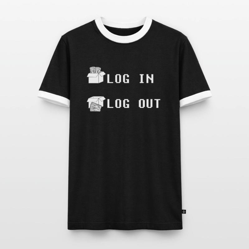 Entwickler Coder Programmierer Einloggen Coding Männer Kontrast-T-Shirt