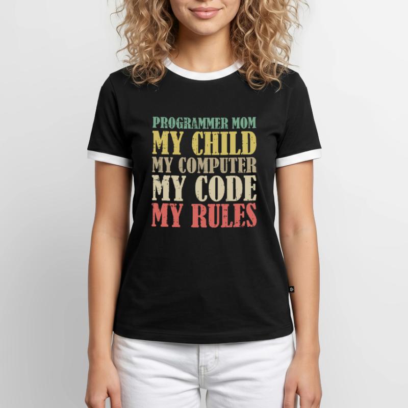 Développeur Coder Programmeur Mama T-shirt contrasté Homme