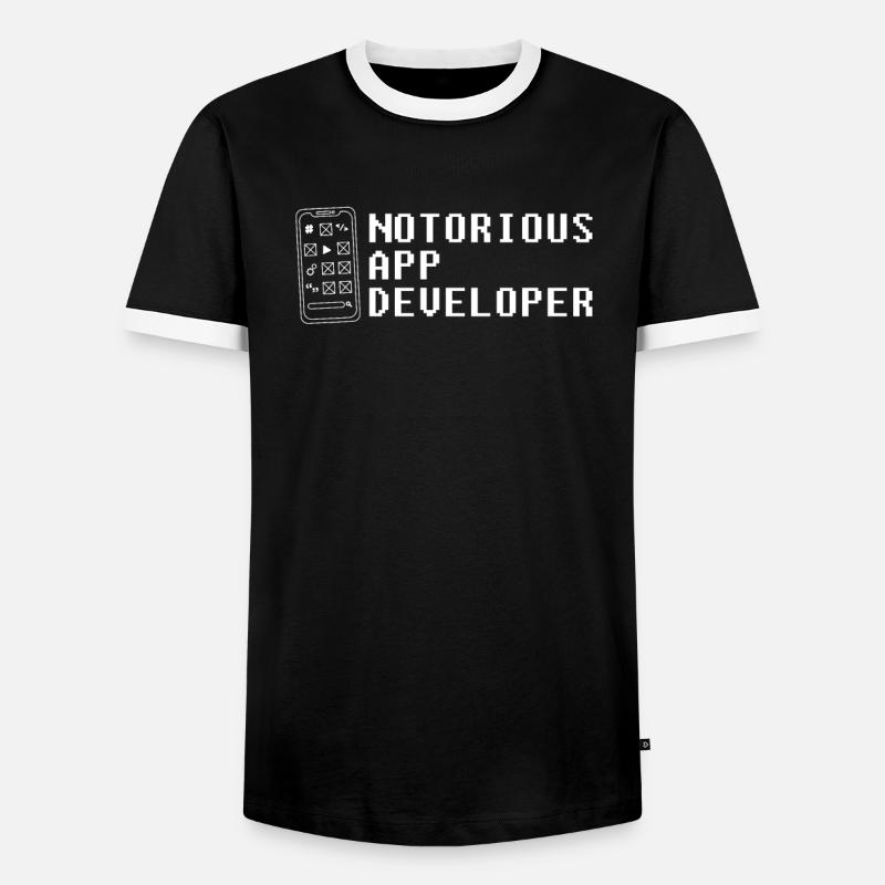 Developer Coder Programmer Developer - Men's Ringer Shirt - black/white