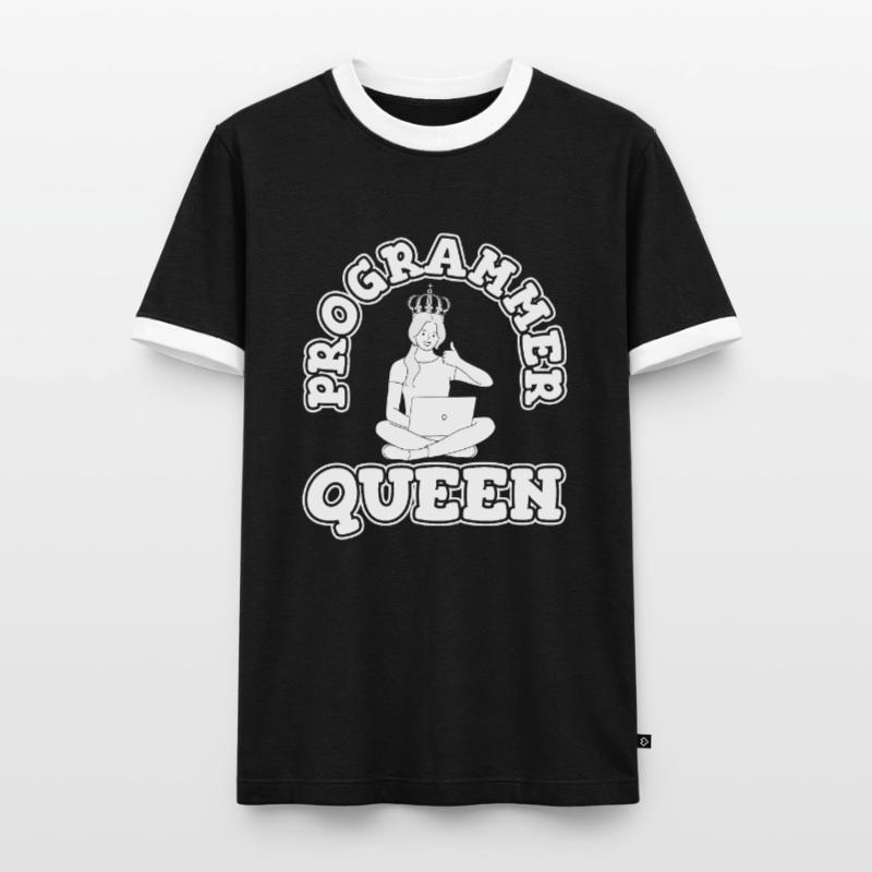 Developer Coder Programmer Queen Men's Ringer Shirt