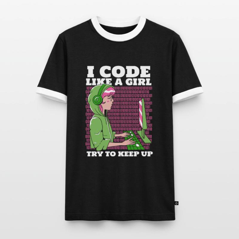 Entwickler Coder Programmierer Männer Kontrast-T-Shirt