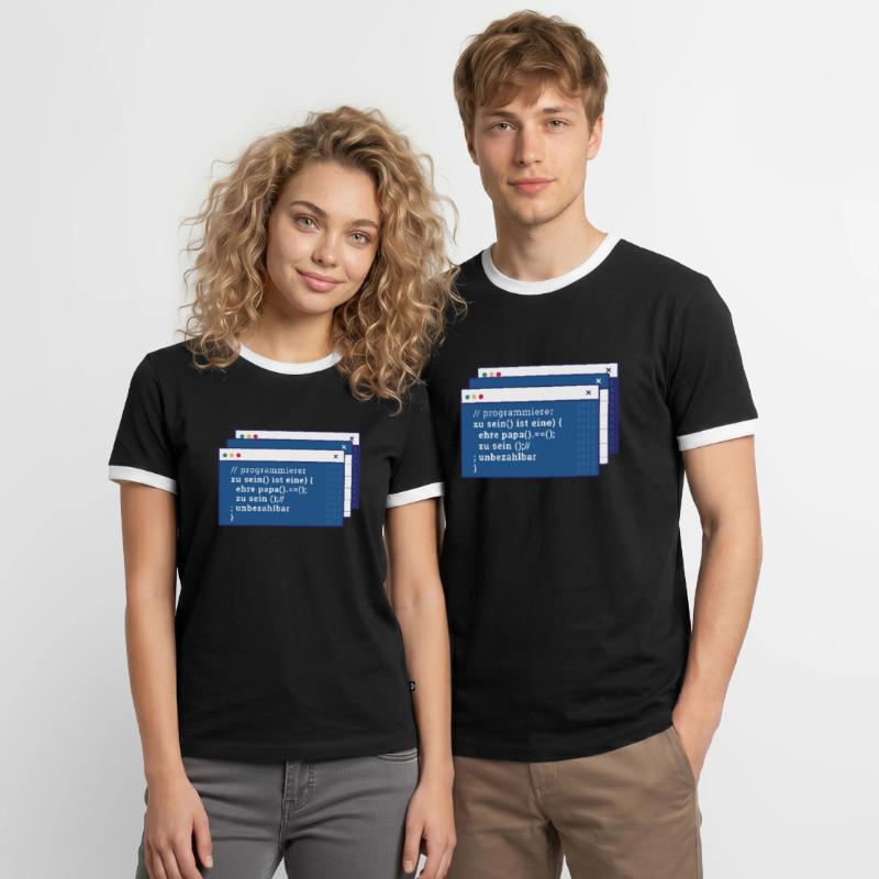 Développeur Coder Programmeur Père T-shirt contrasté Homme