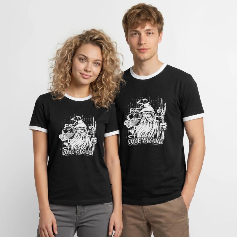 Entwickler Coder Programmierer Magier Männer Kontrast-T-Shirt