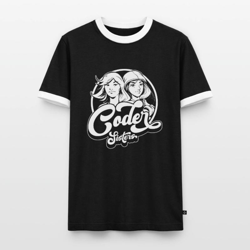 Entwickler Coder Programmierer Schwester Männer Kontrast-T-Shirt