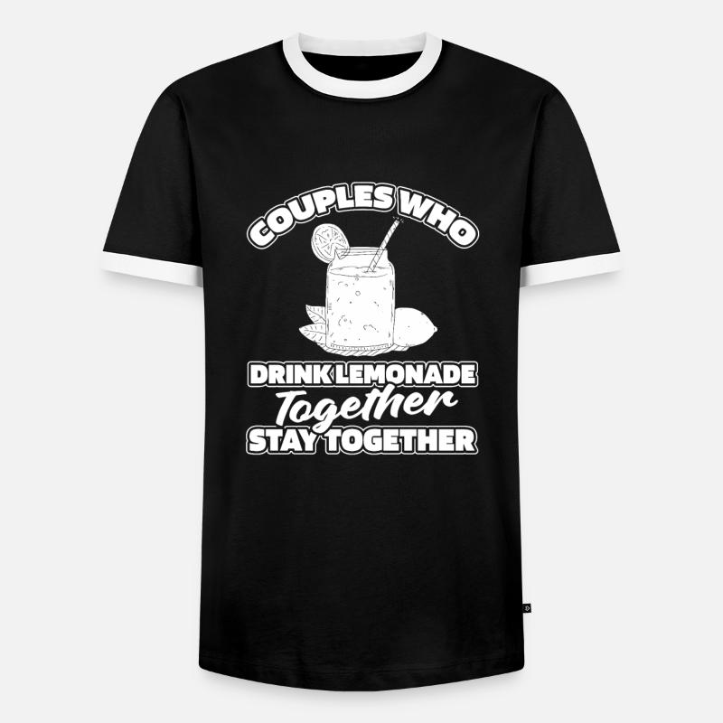 Lemonade Pair - Men's Ringer Shirt - black/white