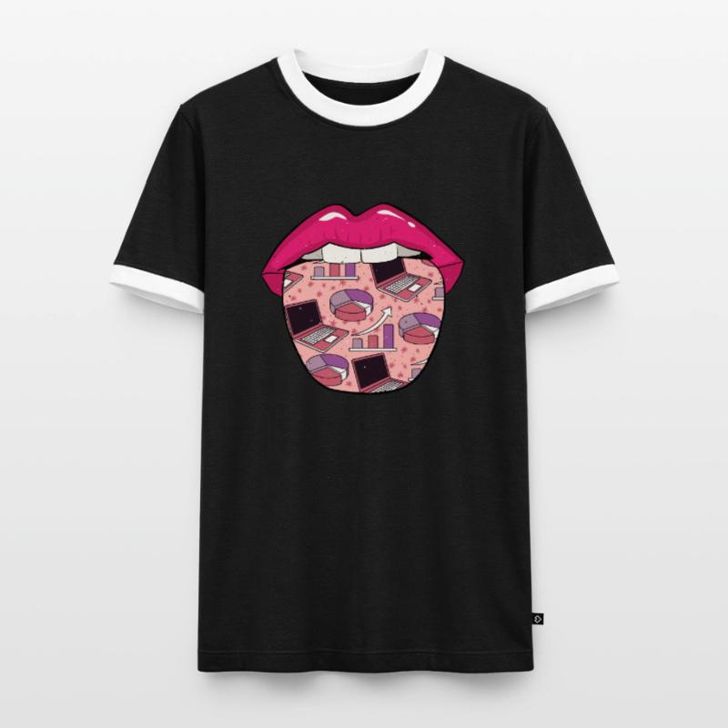 Lèvres de Data Science Data Analyst T-shirt contrasté Homme