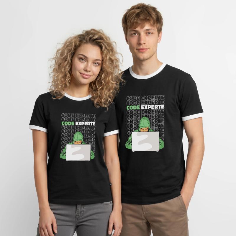Entwickler Coder Programmierer Experte Männer Kontrast-T-Shirt