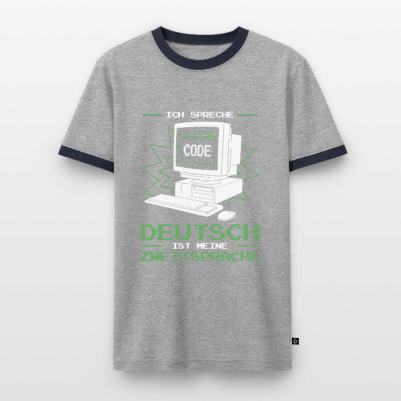 Entwickler Coder Programmierer Lustig Männer Kontrast-T-Shirt