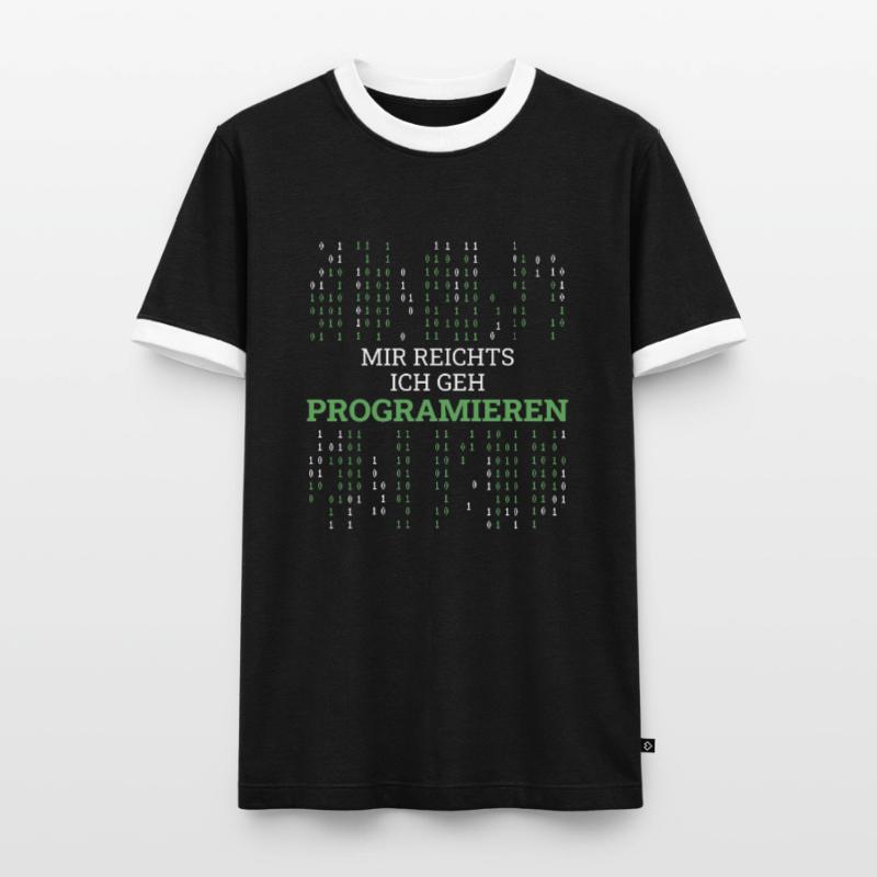 Entwickler Coder Programmierer Lustig Männer Kontrast-T-Shirt