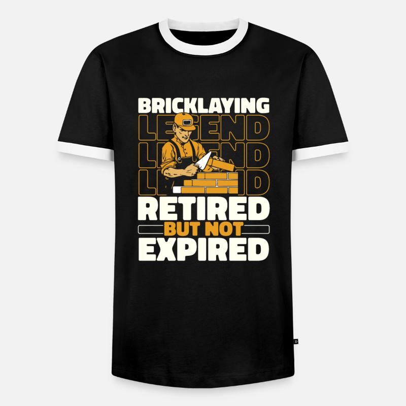 Retired bricklayer - Men's Ringer Shirt - black/white