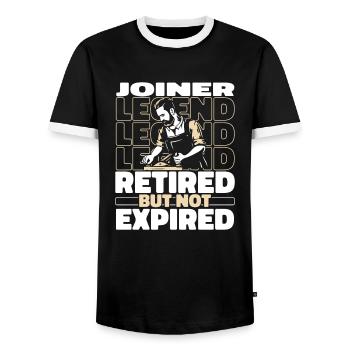 Tischler Schreiner Im Ruhestand - Männer Kontrast-T-Shirt - Schwarz/Weiß - Vorne - AI Model Female 172 light (172cm) & AI Model Male 178 light (178cm)