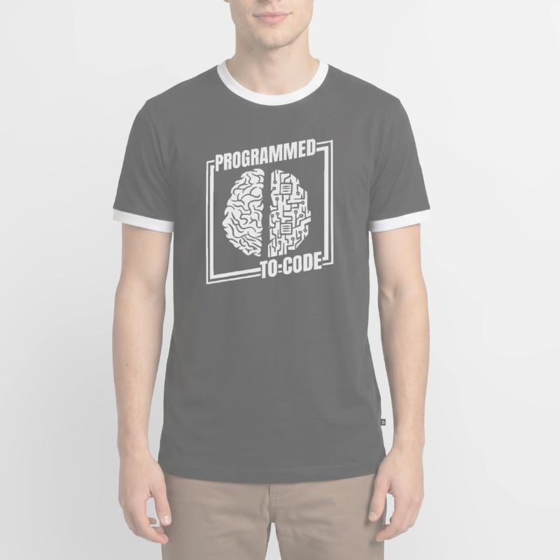 Developer Coder Programmer Funny Men's Ringer Shirt