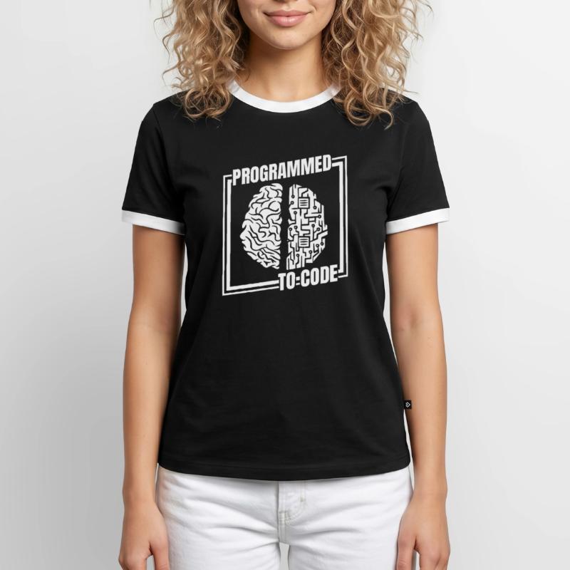 Developer Coder Programmer Funny Men's Ringer Shirt