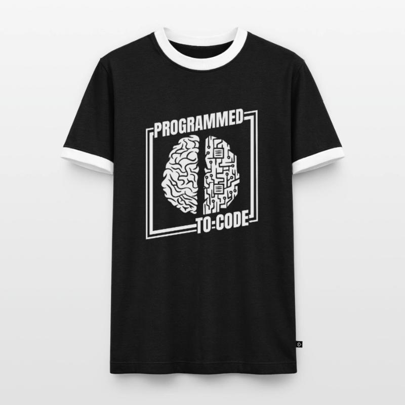Developer Coder Programmer Funny Men's Ringer Shirt