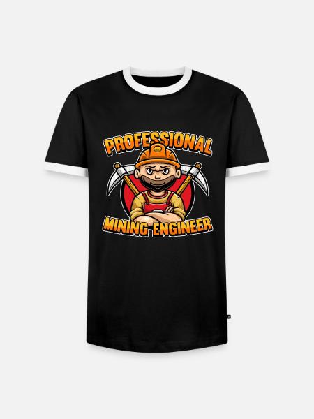 Ingenieur Fachmann Bergbauingenieur - Männer Kontrast-T-Shirt - Schwarz/Weiß