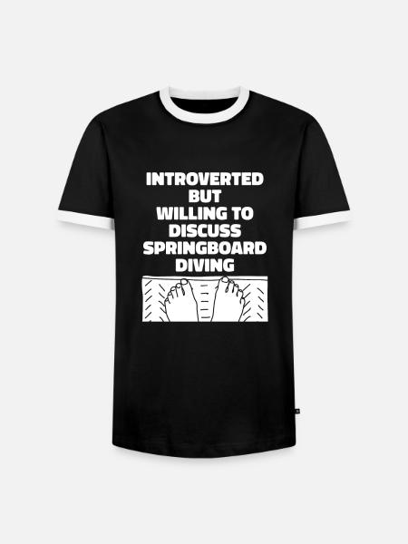 Turmspringen Turmspringer Introvertierte - Männer Kontrast-T-Shirt - Schwarz/Weiß