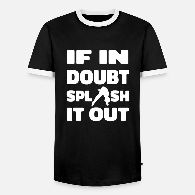 Turmspringen Turmspringer Spritzen - Männer Kontrast-T-Shirt - Schwarz/Weiß