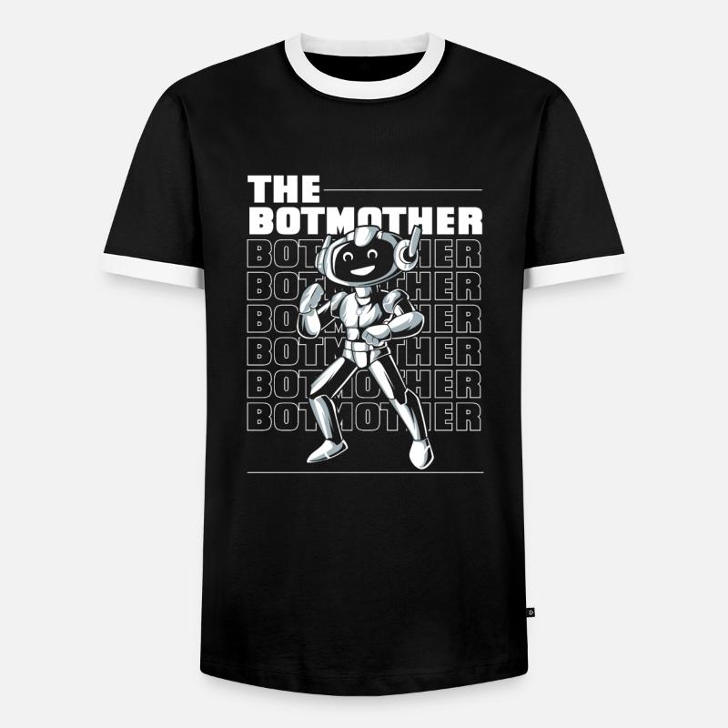 Robotik Ai Roboter Mutter - Männer Kontrast-T-Shirt - Schwarz/Weiß
