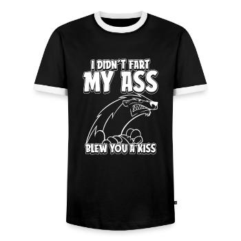 Honey Badger Ratel - T-shirt contrasté Homme - noir/blanc - Devant - AI Model Female 172 light (172cm) & AI Model Male 178 light (178cm)