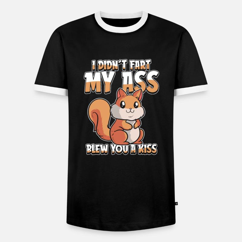 Squirrel - Men's Ringer Shirt - black/white