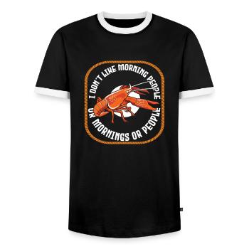 Hummer Lobster Lustig - Männer Kontrast-T-Shirt - Schwarz/Weiß - Vorne - AI Model Female 172 light (172cm) & AI Model Male 178 light (178cm)