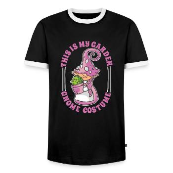 Cueilleurs de champignons Champignons Nain de champignons mignon - T-shirt contrasté Homme - noir/blanc - Devant - AI Model Female 172 light (172cm) & AI Model Male 178 light (178cm)