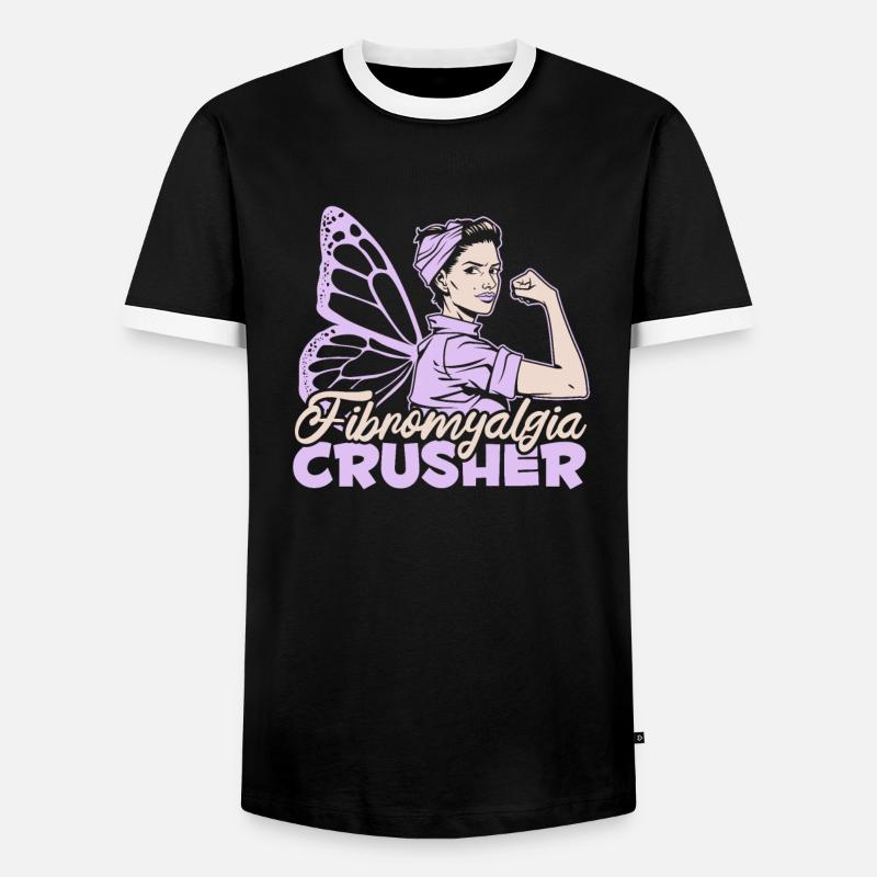 Fibromyalgie Rheuma Fee - Männer Kontrast-T-Shirt - Schwarz/Weiß