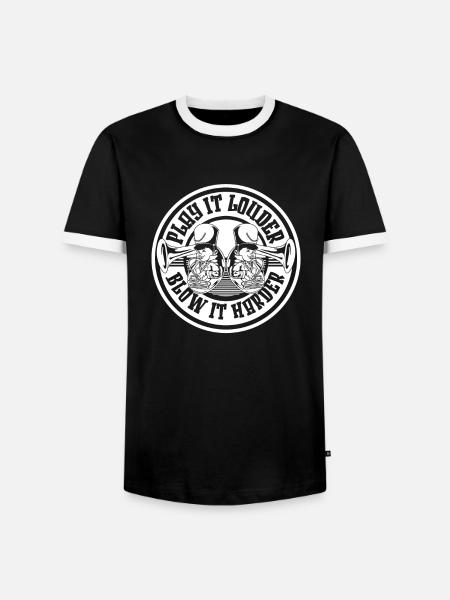 Fanfarenzug Tuba Witzig - Männer Kontrast-T-Shirt - Schwarz/Weiß