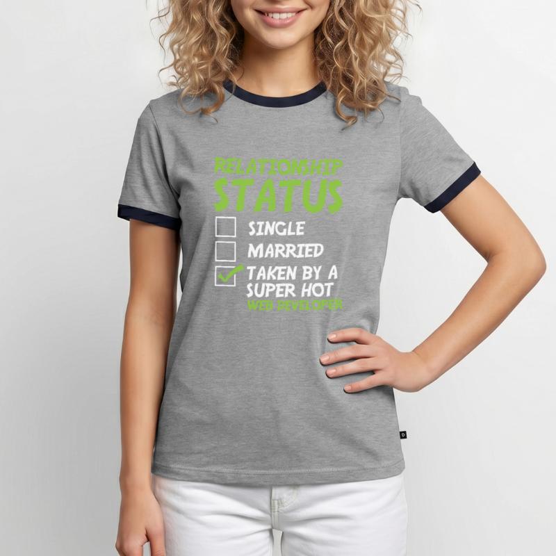 Web Developer Web Developer Funny Men's Ringer Shirt