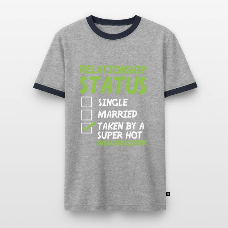 Web Developer Web Developer Funny Men's Ringer Shirt