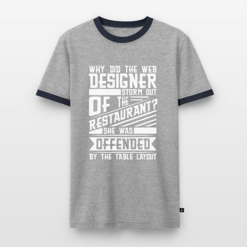 Web Developer Web Developer Pun Men's Ringer Shirt