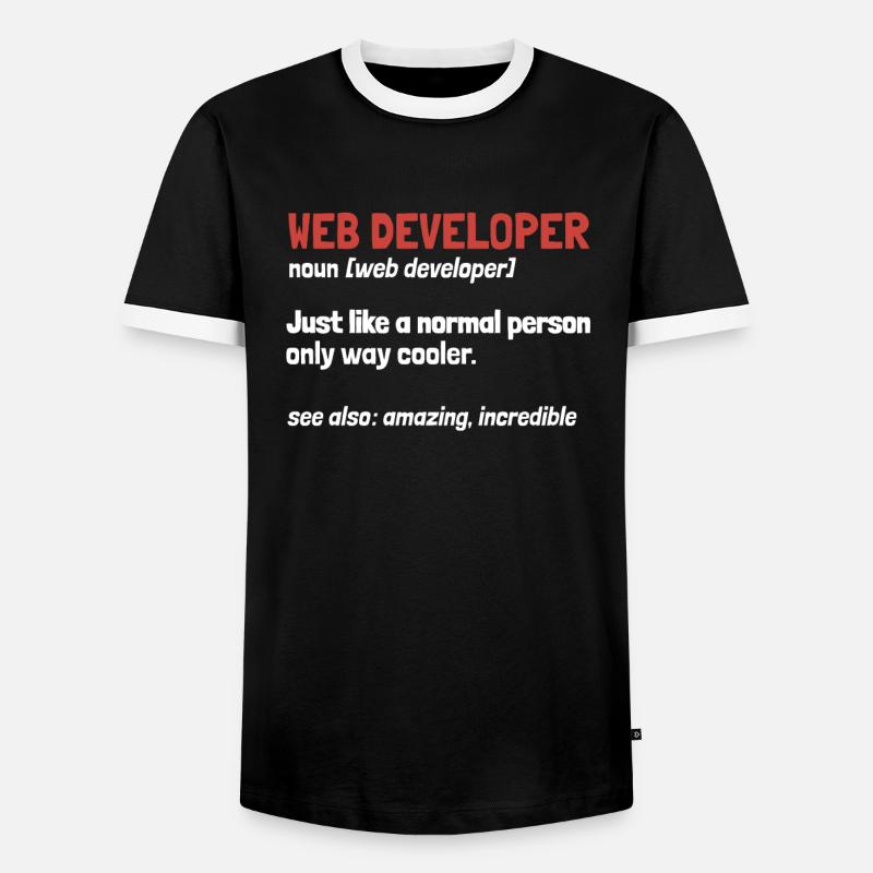 Web Developer Web Developer Definition - Men's Ringer Shirt - black/white