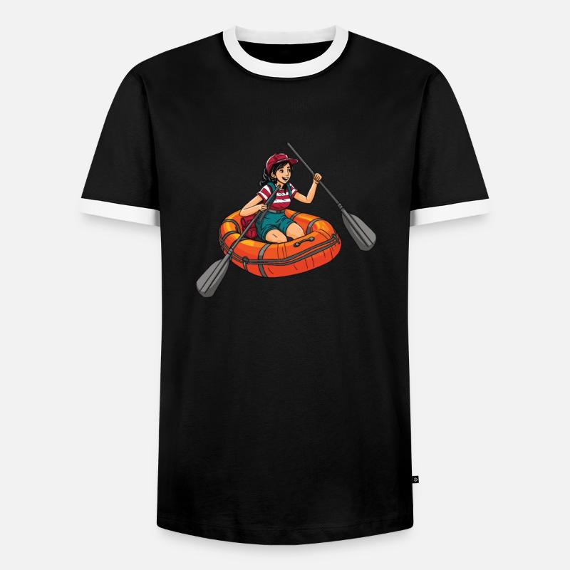 Rafting - Men's Ringer Shirt - black/white