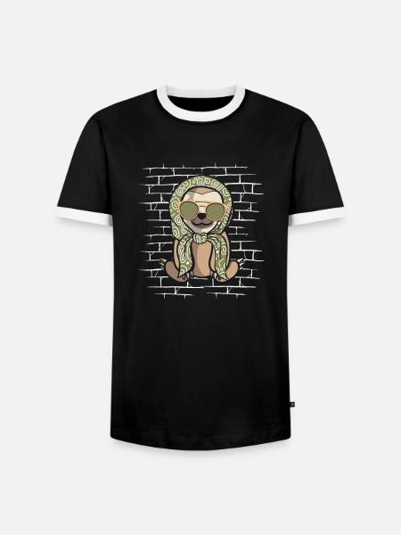 Sloth Sunglasses - Men's Ringer Shirt - black/white