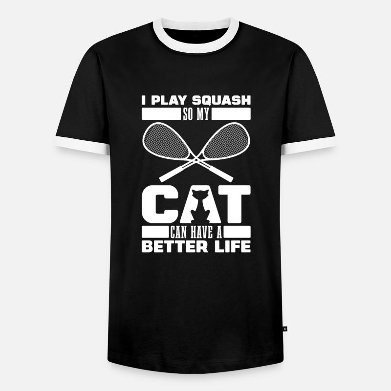 Squash - Men's Ringer Shirt - black/white
