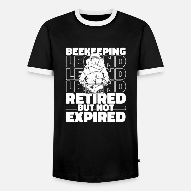 Retired beekeeper beekeeper - Men's Ringer Shirt - black/white