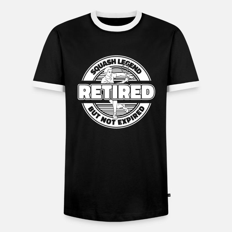 Retired Squash - Men's Ringer Shirt - black/white