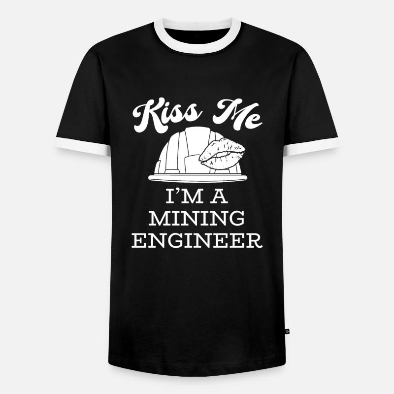 Engineer Mining Engineer - Men's Ringer Shirt - black/white