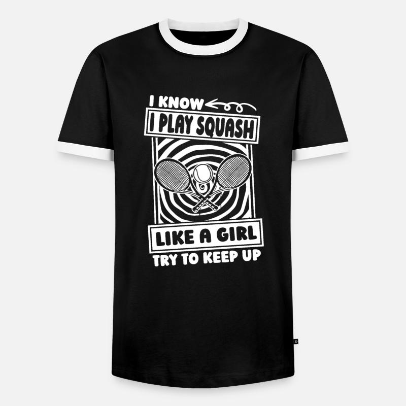 Squash - Men's Ringer Shirt - black/white