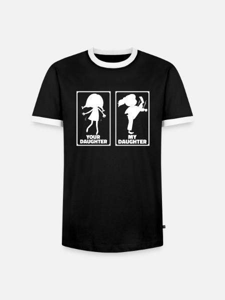 Taekwondo Taekwondo Vater - Männer Kontrast-T-Shirt - Schwarz/Weiß