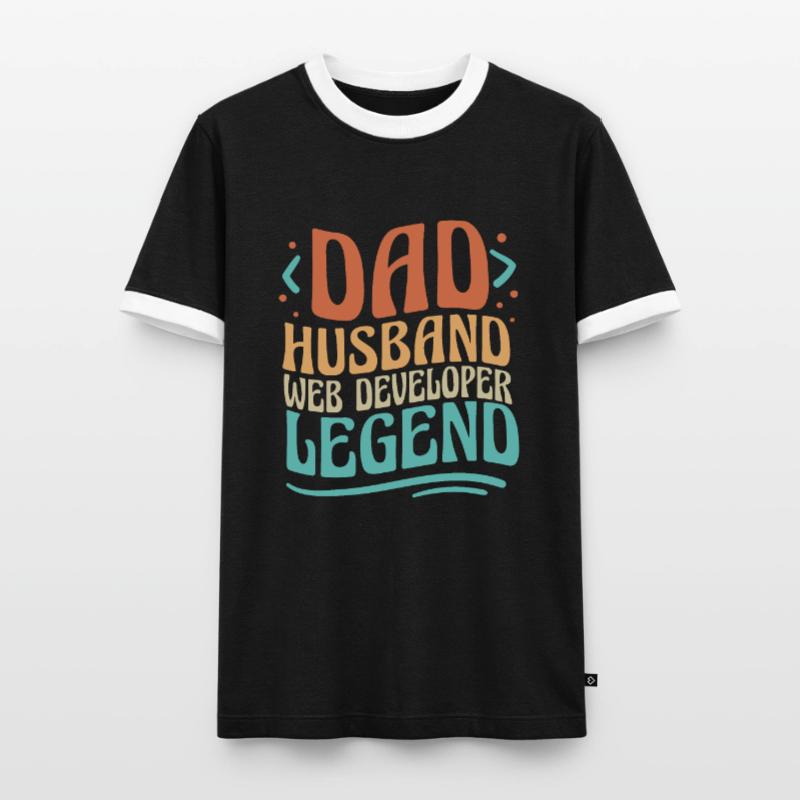 Web Developer Web Developer Father Men's Ringer Shirt